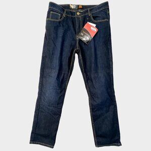 HB Huxlay Motorcycle Biker Jeans Mens 38X30 Pants Padded Blue Aramid Denim New